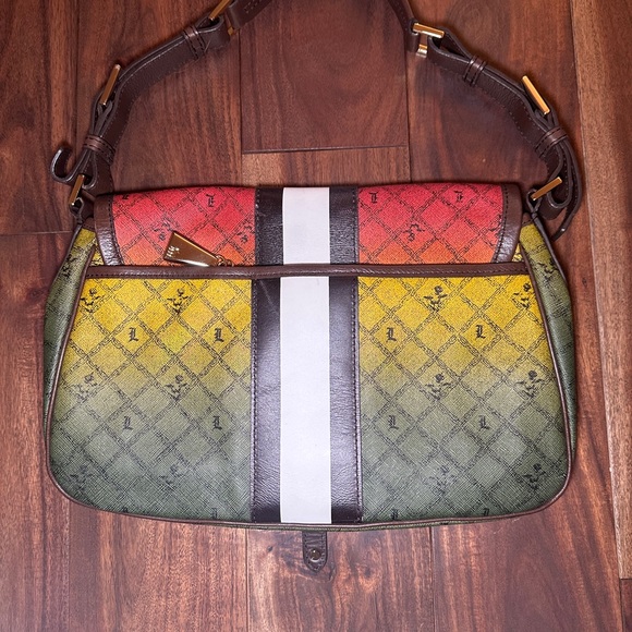L.A.M.B. By Gwen Stefani Rasta shoulder bag rare - Picture 3 of 7